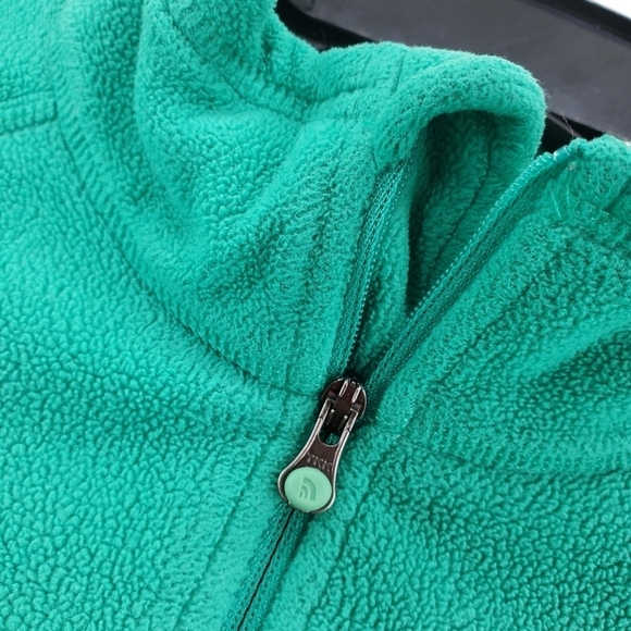 North Face 1/4 Zip Pullover Fleece Wmns M Green Polartec Outdoor Hiking Gorpcore - Picture 6 of 15